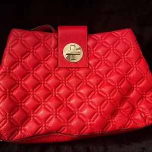 KATE SPADE ELENA ASTOR COURT CORAL QUILTED TOTE